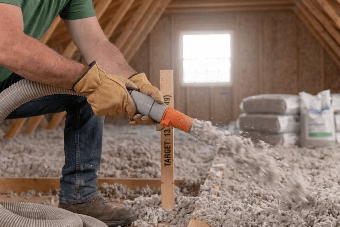 Blown-in insulation